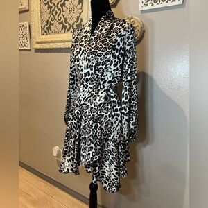 Impressions Cheetah Print Wrap Dress